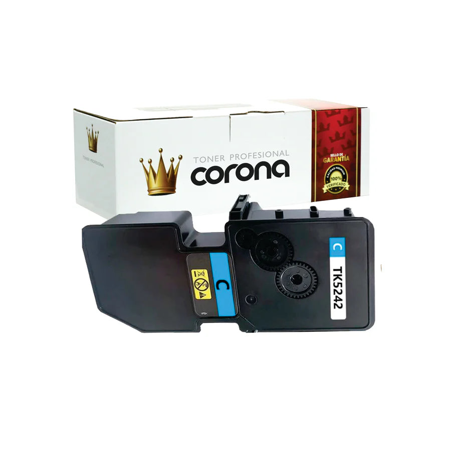 Toner Corona TK-5242C / 1T02R7CUS0 CIAN Compatible con KYOCERA
